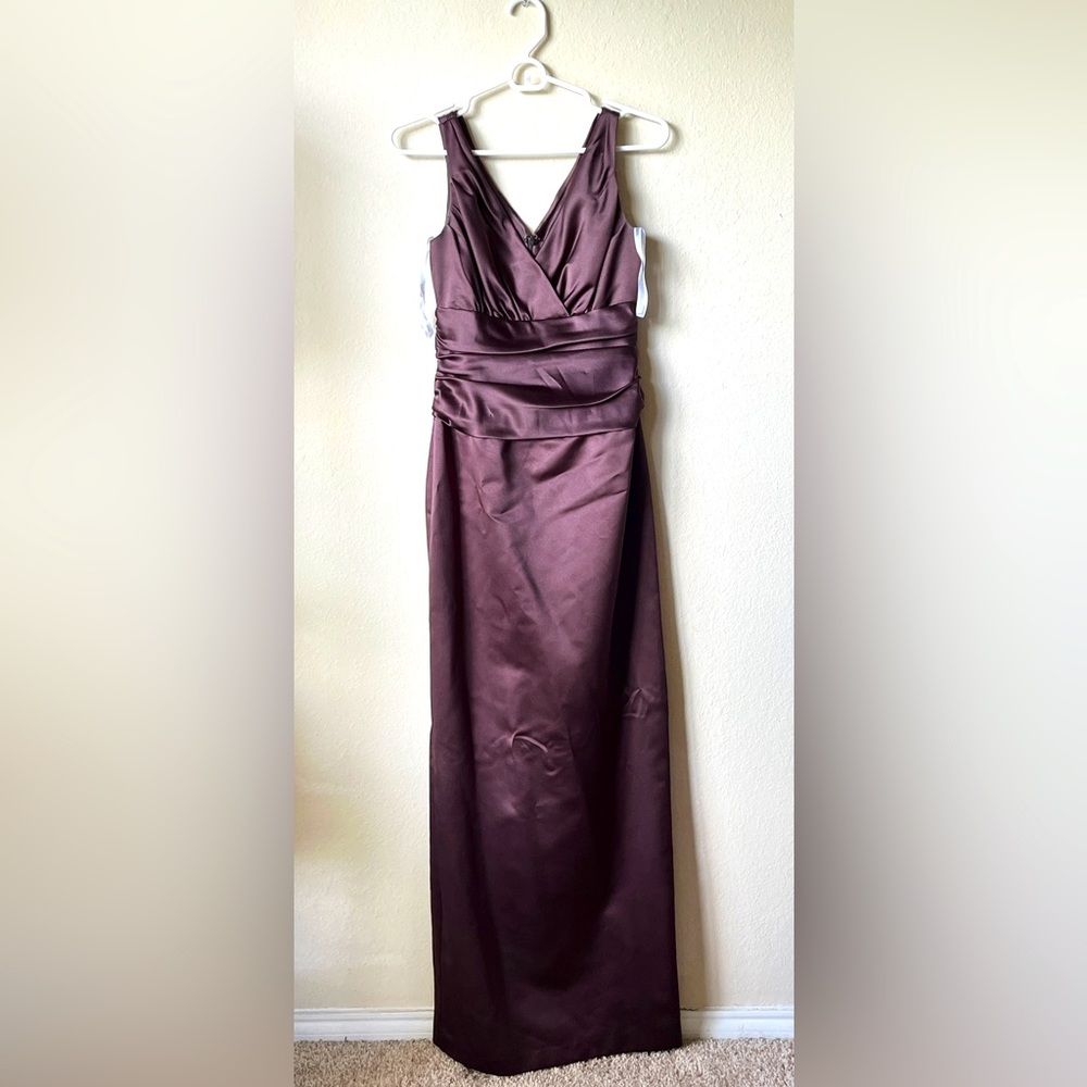Chocolate Brown Bridesmaid long Dress